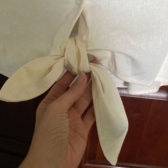 Sofia Vergara Sofia Jeans linen blend button up shirt size M - Picture 7 of 14